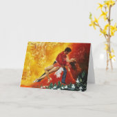 Carte Éclaboussure orange (Fleur jaune)