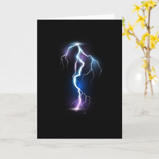 Carte Éclair orage (Fleur jaune)