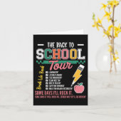 Carte Éclair Rétro Abcd Retour À L'École Tour Teac (Fleur jaune)