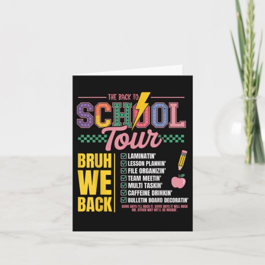 Carte Éclair Rétro Abcd Retour À L'École Tour Teac (Devant)