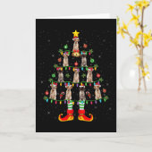 Carte Éclairage des Fêtes de Noël Brittany Spaniel Chien (Fleur jaune)
