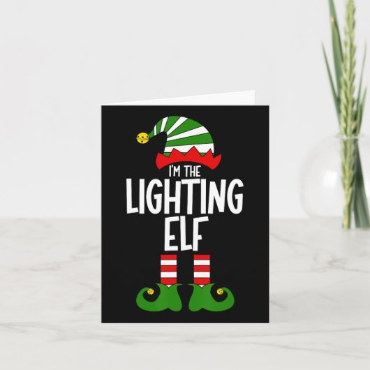 Carte Éclairage Elf Lighting Designer Xmas Correspondanc (Devant)