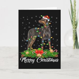 Carte Éclairage Noël Correspondant Chapeau de Père Noël