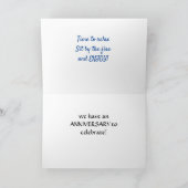 CARTE ÉCLAIRONS UN FEU "ET FÊTONS" NOTRE ANNIVERSAIRE (Intérieur)