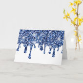 Carte Éclats bleus au guépard (Fleur jaune)