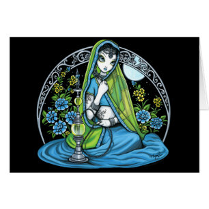 Carte éclectique de fée de lune de Sari de Hindi