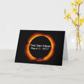 Carte Éclipse 2017 solaire totale (Fleur jaune)