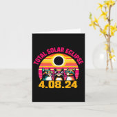 Carte Eclipse 2024 Total Eclipse 8 avril 2024 Cat Gles (Fleur jaune)