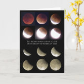 Carte Éclipse lunaire dimanche 27 septembre 2015 (Fleur jaune)