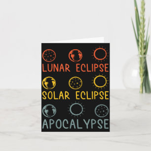 Carte Éclipse lunaire solaire Apocalypse Conception céle