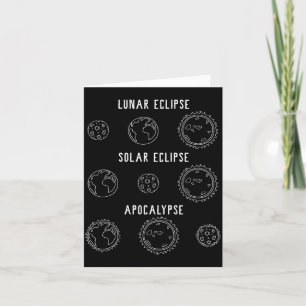 Carte Éclipse lunaire solaire drôle Apocalypse Astronomi