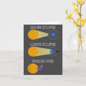 Carte Éclipse ou Acalypse_ Science drôle de l'éclipse so (Fleur jaune)