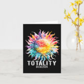 Carte Éclipse solaire (Fleur jaune)