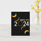 Carte Éclipse solaire 2024 (Fleur jaune)