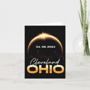 Carte Éclipse solaire 2024 Cleveland Ohio Total Écli sol