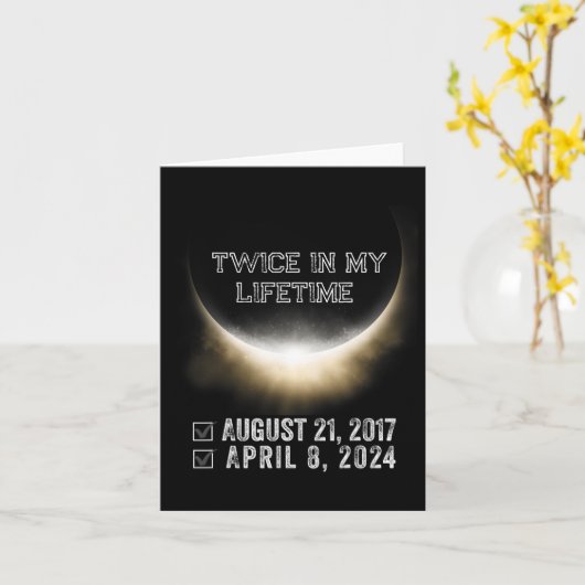 Carte Éclipse Solaire 2024 Deux Fois Dans Mon Écli Solai (Fleur jaune)