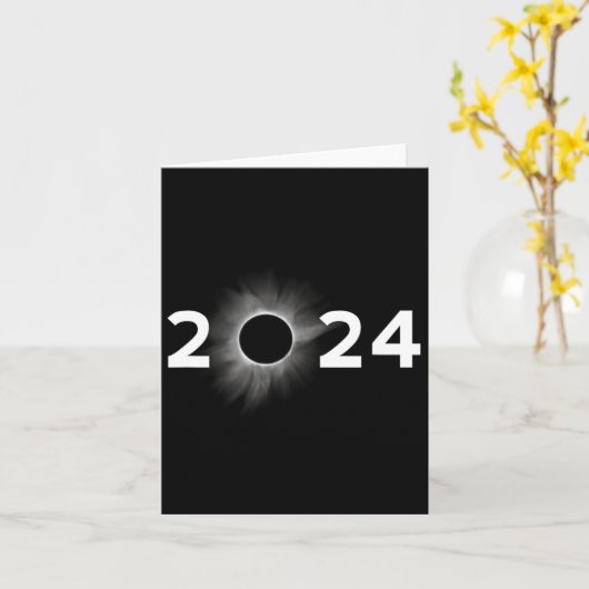 Carte Éclipse solaire 2024 Éclipse simple Total (Fleur jaune)