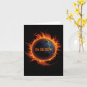 Carte Éclipse solaire 2024 Éclipse solaire totale 1 (Fleur jaune)