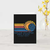 Carte Éclipse solaire 2024 Éclipse solaire totale 8 avri (Fleur jaune)