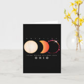 Carte Eclipse solaire 2024 Ohio Total Eclipse Amérique g (Fleur jaune)