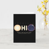 Carte Eclipse solaire 2024 Ohio Total Eclipse Astronomie (Fleur jaune)