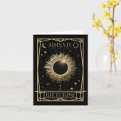 Carte Éclipse solaire 2024 Total Eclipse Astronomie Taro (Fleur jaune)