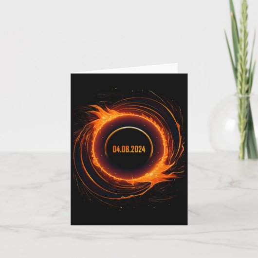 Carte Éclipse solaire 2024 Total Éclipse solaire (Devant)