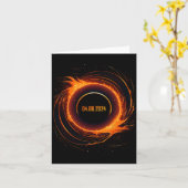 Carte Éclipse solaire 2024 Total Éclipse solaire (Fleur jaune)