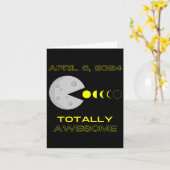 Carte Éclipse solaire - 8 avril (Fleur jaune)