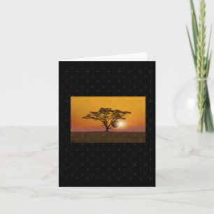 Carte Éclipse solaire à travers un autocollant d'arbre 