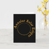 Carte Éclipse solaire annuelle (Fleur jaune)