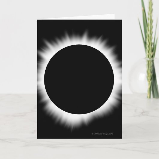 Carte Éclipse solaire avec la couronne (Devant)