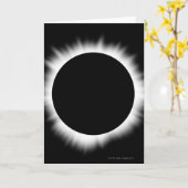 Carte Éclipse solaire avec la couronne (Fleur jaune)