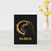 Carte Éclipse Solaire Chat Éclipse Solaire Verres Éclips (Fleur jaune)