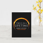 Carte Éclipse Solaire Deux Fois Au Cours De La Vie 2024 (Fleur jaune)