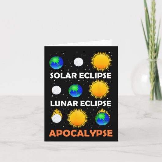 Carte Éclipse solaire Éclipse lunaire Enseignant de scie (Devant)