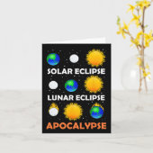 Carte Éclipse solaire Éclipse lunaire Enseignant de scie (Fleur jaune)