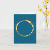 Carte Éclipse solaire graphique 21 août 2017 (Fleur jaune)