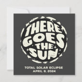 Carte Éclipse solaire totale 2024 Il y a le soleil (Devant)