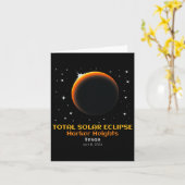 Carte Éclipse solaire totale 86 avril (Fleur jaune)