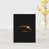 Carte Éclipse solaire totale 8 avril 2024 (Fleur jaune)