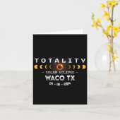 Carte Éclipse solaire totale à Waco Tx 2024 (Fleur jaune)