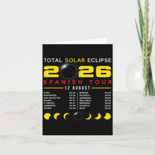 Carte Éclipse solaire totale de 2026 en Espagne