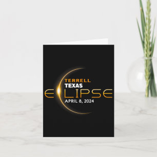 Carte Éclipse solaire totale de Terrell Texas 2024 