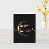 Carte Éclipse solaire totale de Terrell Texas 2024 (Fleur jaune)