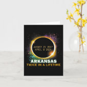 Carte Éclipse Solaire Totale Deux Fois Dans Une Vie 2024 (Fleur jaune)