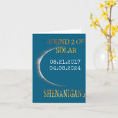 Carte Éclipse solaire totale drôle (Fleur jaune)