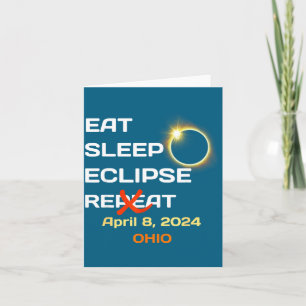Carte Éclipse solaire totale drôle de l'Ohio en avril