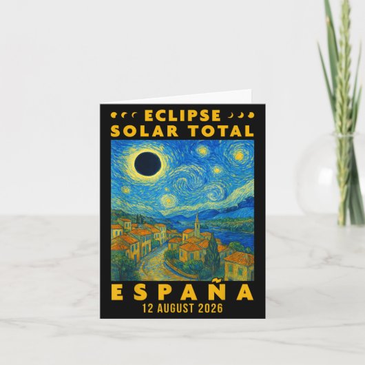 Carte Éclipse solaire totale Espagne 2026 (Devant)