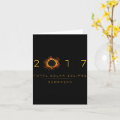 Carte Éclipse solaire totale Nebraska 2017 Design (Fleur jaune)